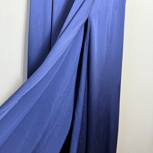 Sachin & Babi Kayla Crinkled Georgette Maxi Gown Women's 12 Deep Cobalt NWOT - Picture 11 of 16